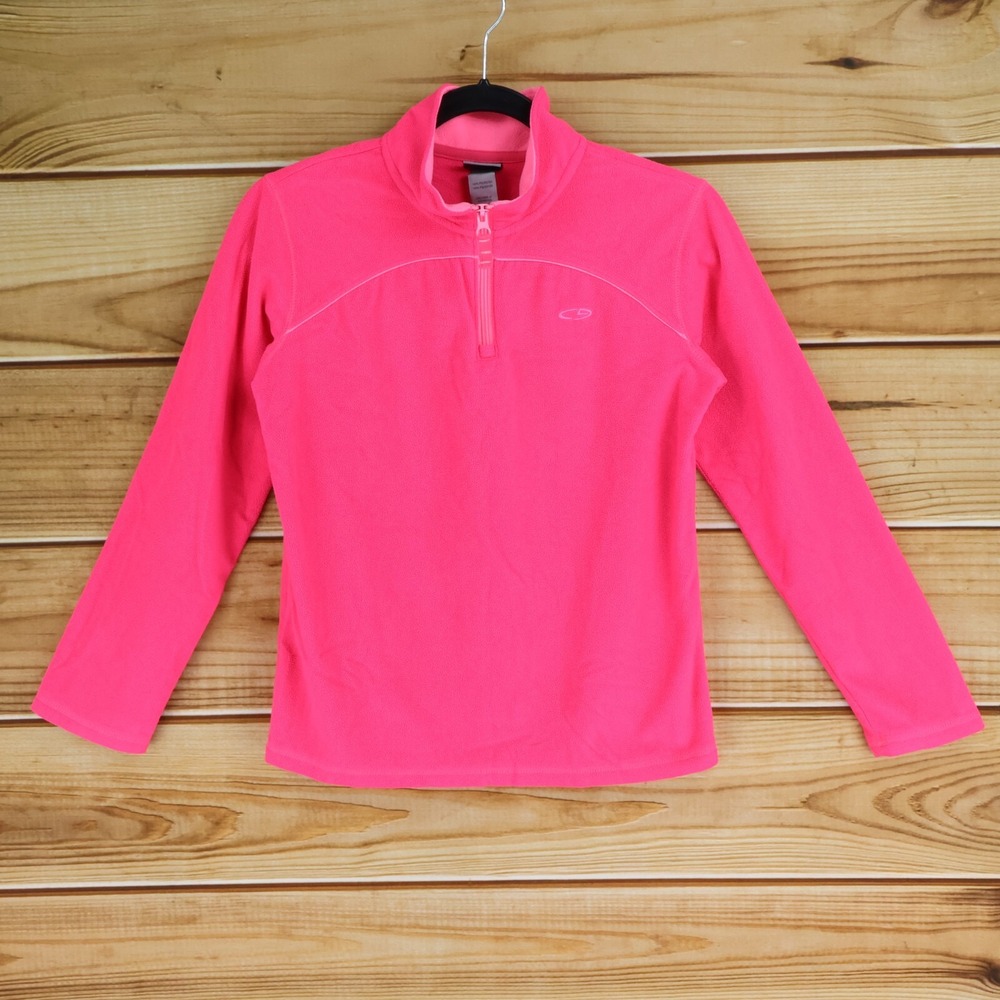 c9 by Champion Activewear 1/4 Zip Jacket Girls XL (14-16) Hot Pink Soft Fleece